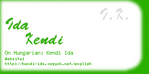 ida kendi business card